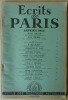 Ecrits de Paris. Revue des Questions Actuelles, N°87 janvier 1952.