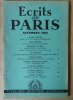 Ecrits de Paris. Revue des Questions Actuelles N°73 novembre 1950.