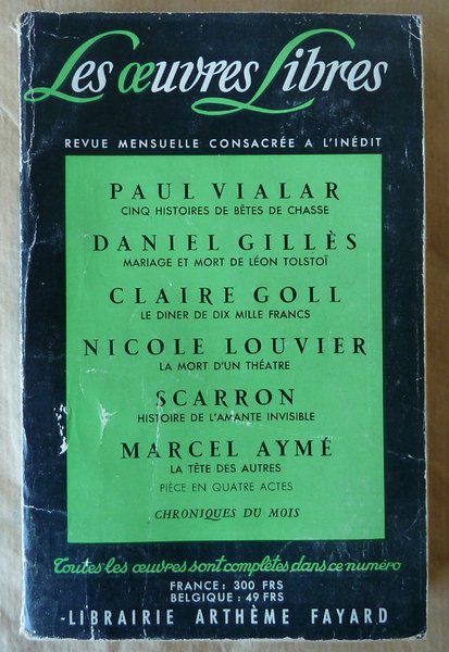 Les Oeuvres Libres N°160.