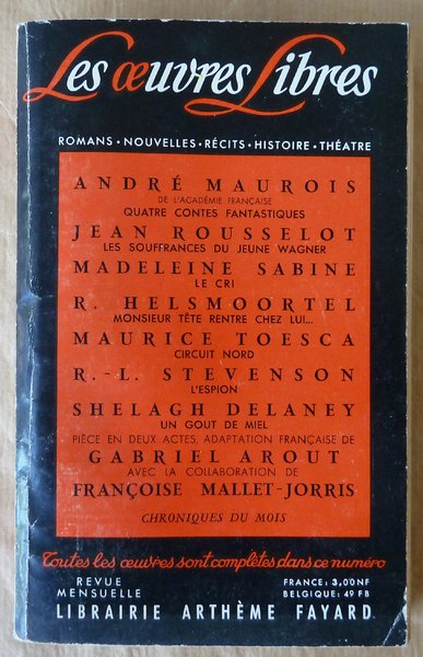 Les Oeuvres Libres N°167.