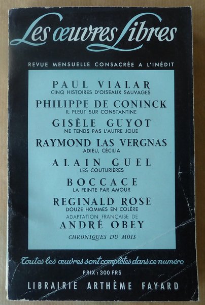 Les Oeuvres Libres N°150.