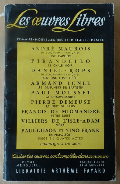 Les Oeuvres Libres N°171.