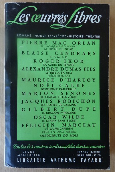 les Oeuvres Libres N°178.