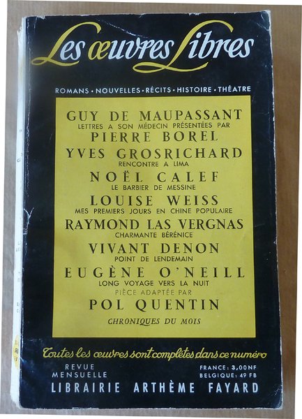 Les Oeuvres Libres N°165.