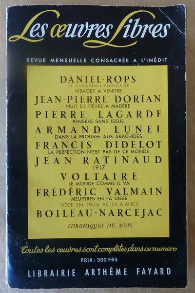 Les Oeuvres Libres N°153.