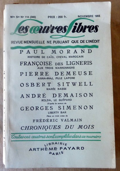 Les Oeuvres Libres N° 114.