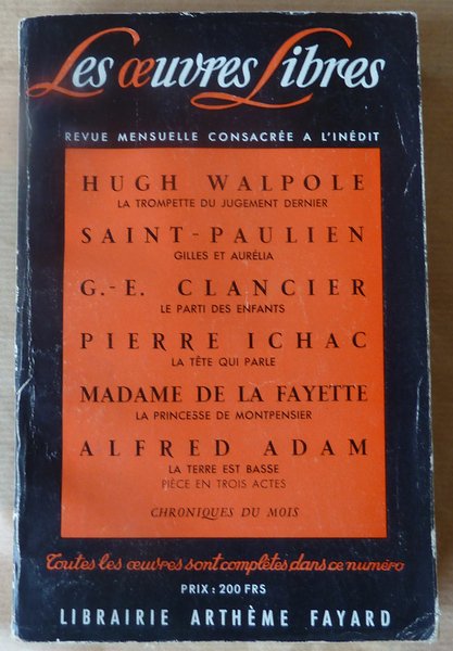 Les Oeuvres Libres N°137.