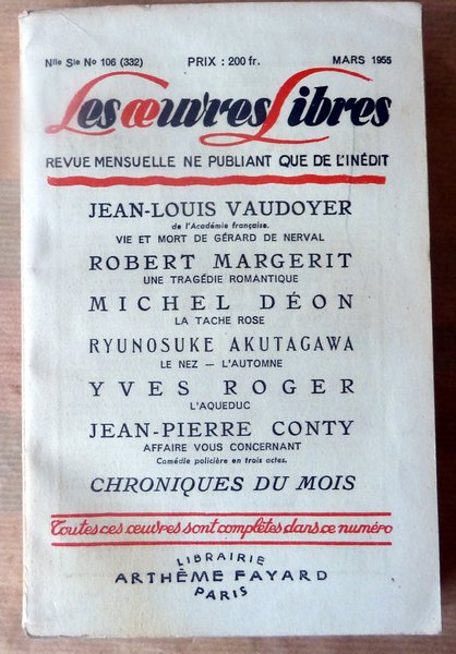 Les Oeuvres Libres N°106 (332) de mars 1955.