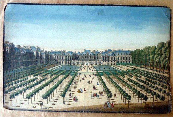 Une vue d'optique représentant l'ancien Palais Royal