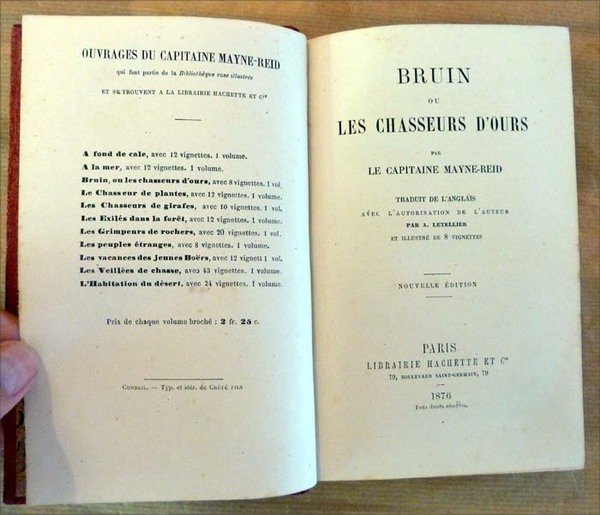 Bruin ou les Chasseurs D'Ours. Traduction de A. Letellier.