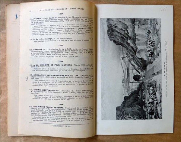 Catalogue Historique de Livres rares sur les Chemins de fer; … | Immagine Gallery 1