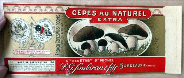 Cèpe au Naturel Extra. Etablissments St. Michel, Bordeaux. Usine de …