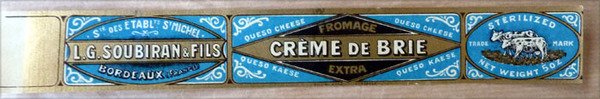 Crème de Brie. Fromage Extra. Chromolithographie.
