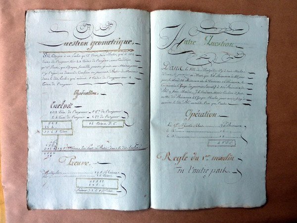 Exercice de Calligraphie du XVIIIème siècle ayant pour thème la …