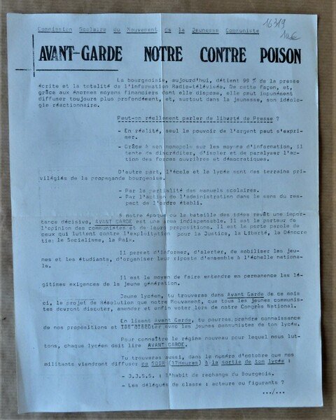 Avant-Garde Notre Contre Poison.