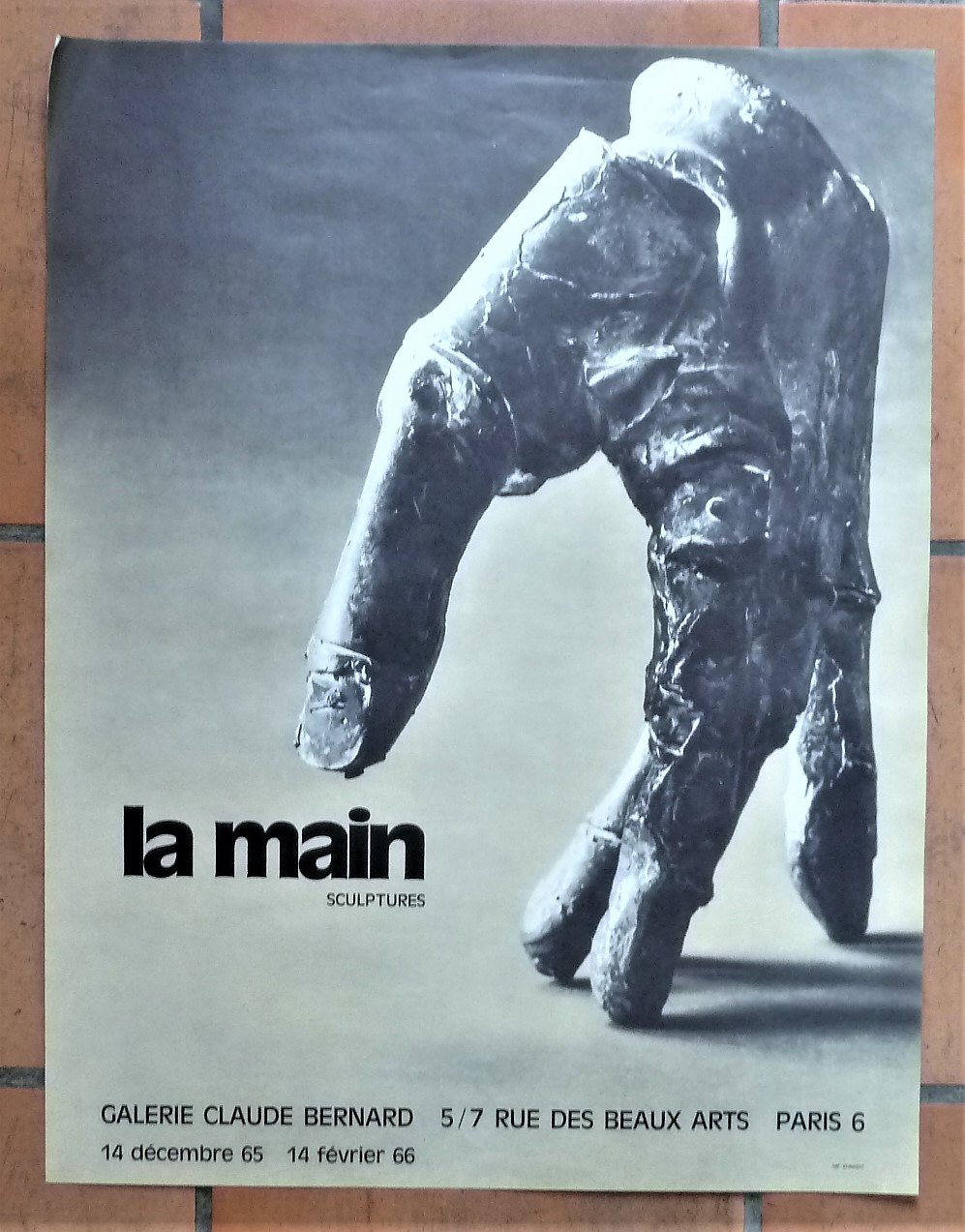 Affiche éditée à l'occasion de l'exposition "La Main, Sculptures" à …