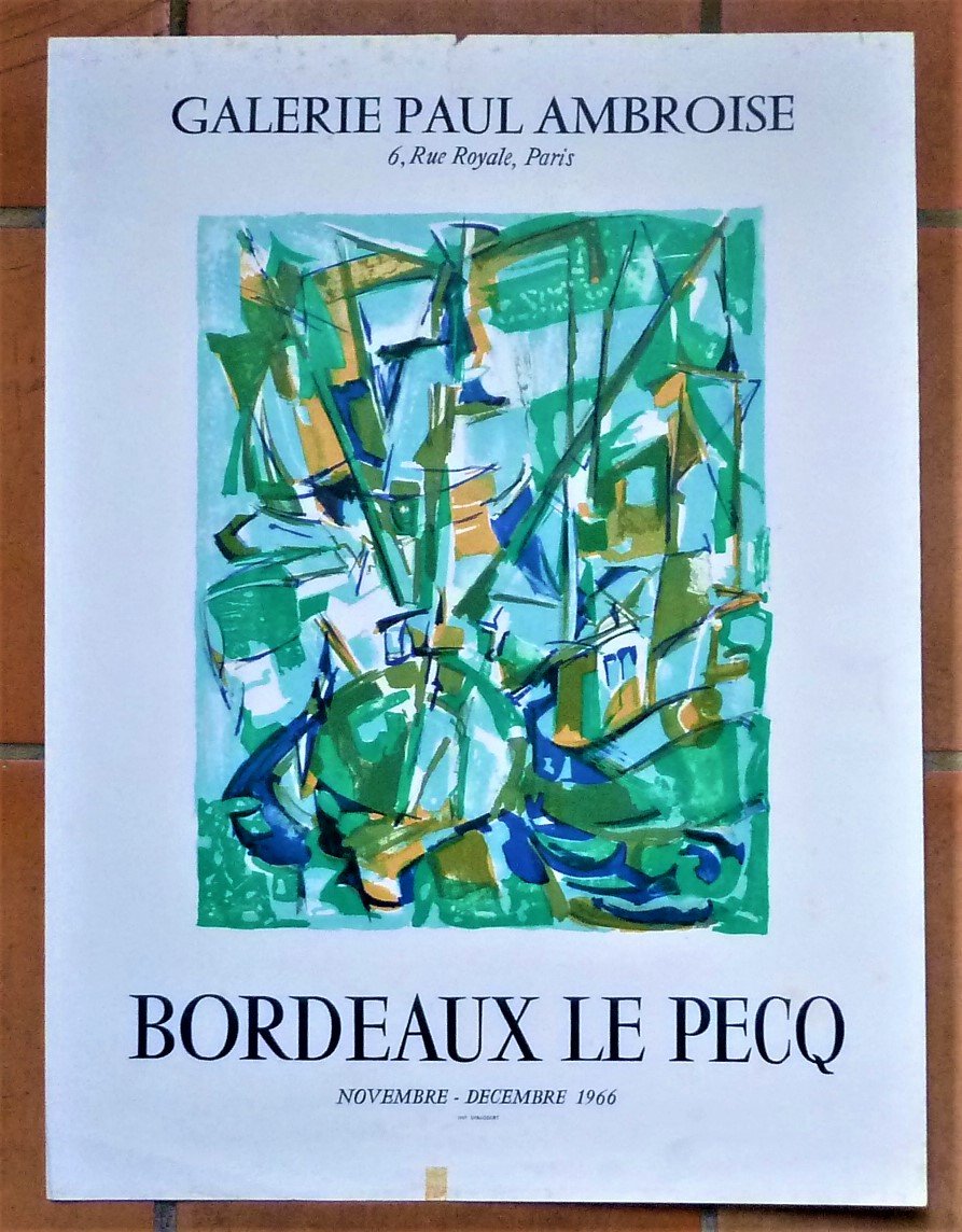 Bordeaux Le Pecq. Une affiche éditée à l'occasion de l'exposition …