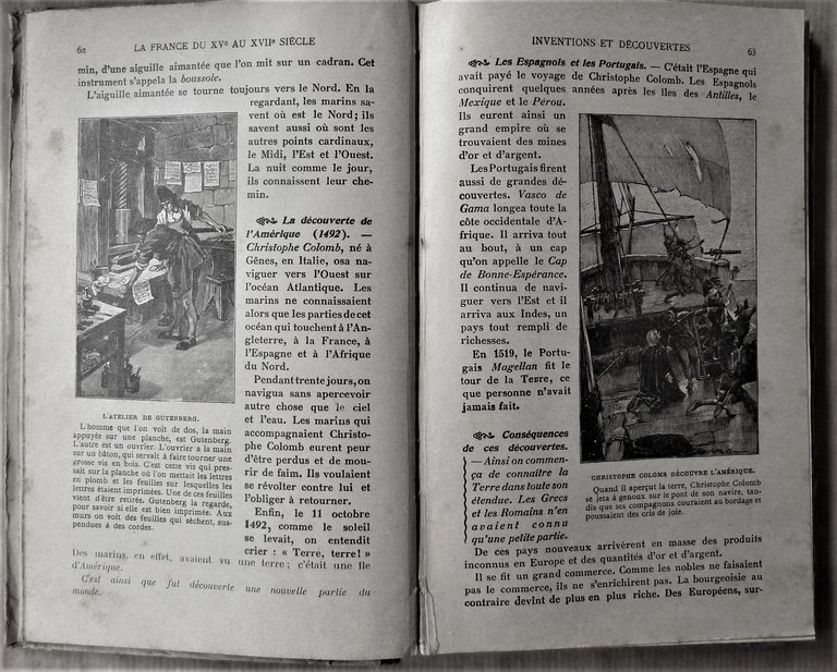 Histoire de France. Cours Moyen; 1ère et 2ème année.