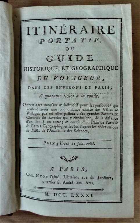 Itinéraire Portatif ou guide historique et géographique du voyageur dans …