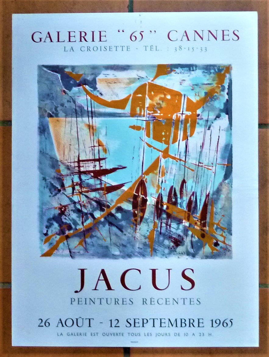 Jacus. Affiche éditée à l'occasion de l'exposition "Jacus Peintures Récentes", …