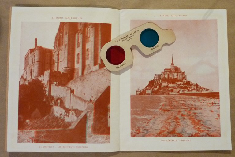 Le Mont-Saint Michel en relief par les Anaglyphes.