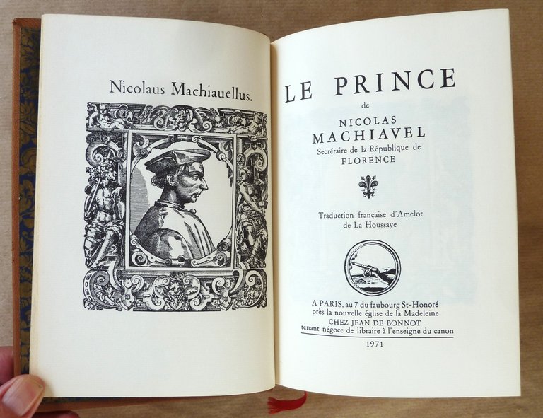 Le Prince. Traduction française d'Hamelot de la Houssaye.