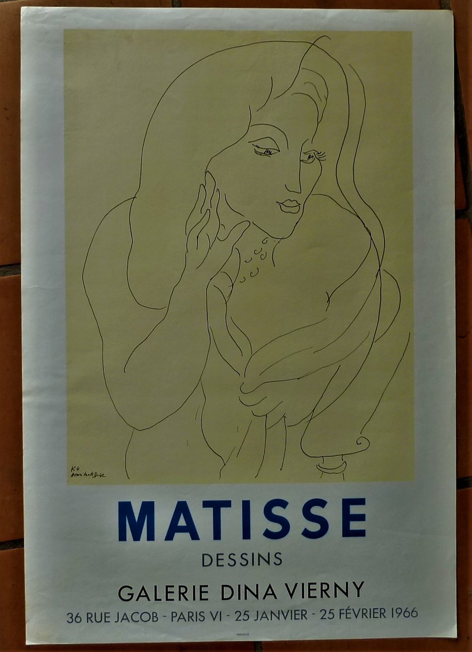 Matisse. Affiche éditée à l'occasion de l'exposition "Matisse; Dessins"; à …