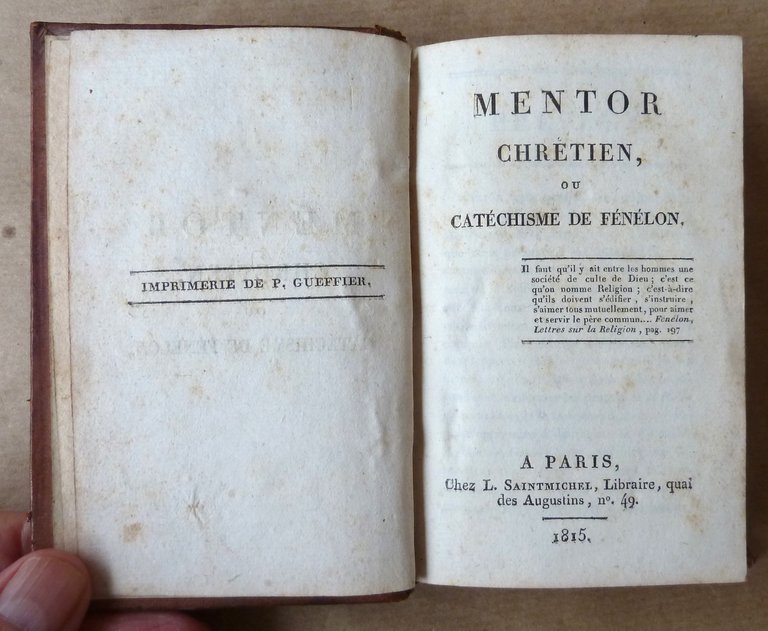 Mentor Chrétien ou Catéchisme de Fénelon.