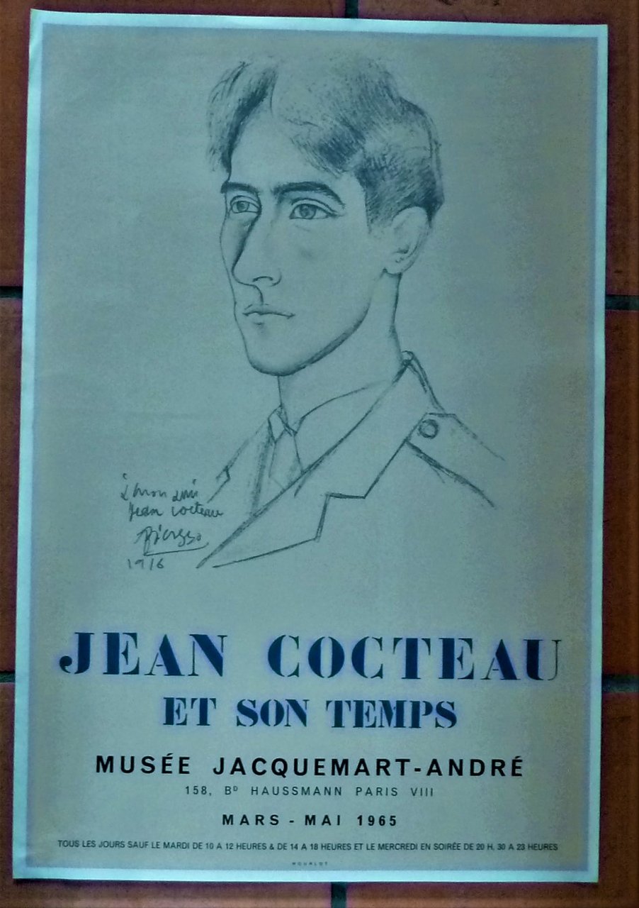 Picasso. Une affiche représentant Jean Cocteau en 1916; éditée à …