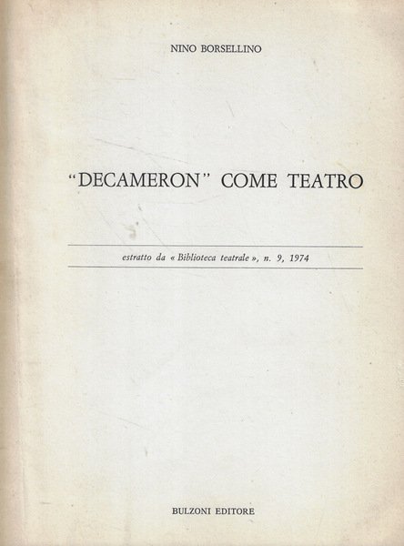 Decameron come teatro