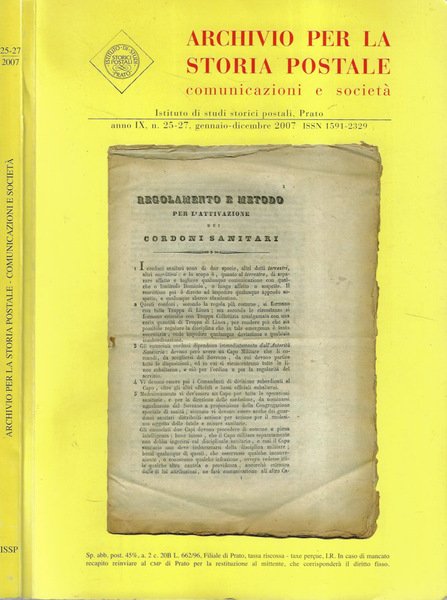 Archivio per la storia postale comunicazioni e società anno 2007 … | Immagine principale