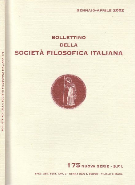 Bollettino della Società filosofica Italiana n 175