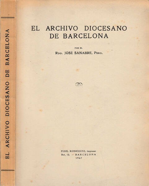 El archivio diocesano de Barcelona