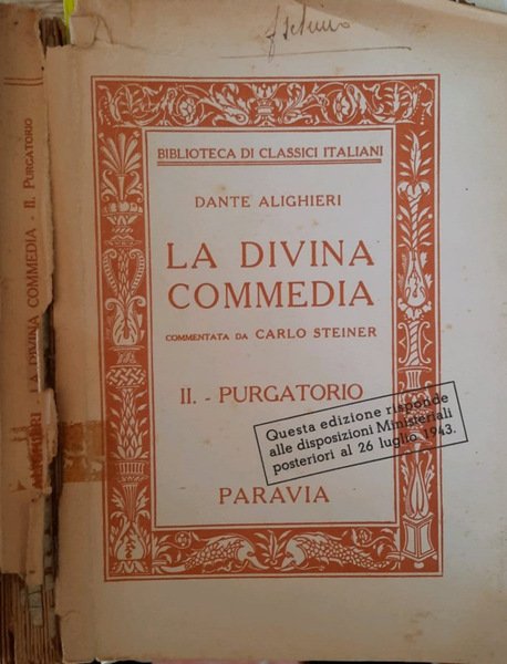 La Divina Commedia Purgatorio
