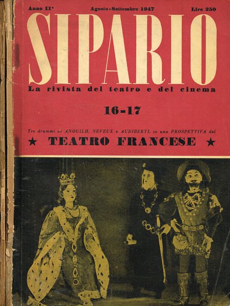 Sipario. La rivista del teatro e del cinema anno II, …