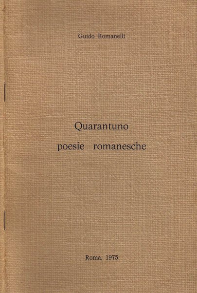 Quarantuno Poesie Romanesche | Immagine principale
