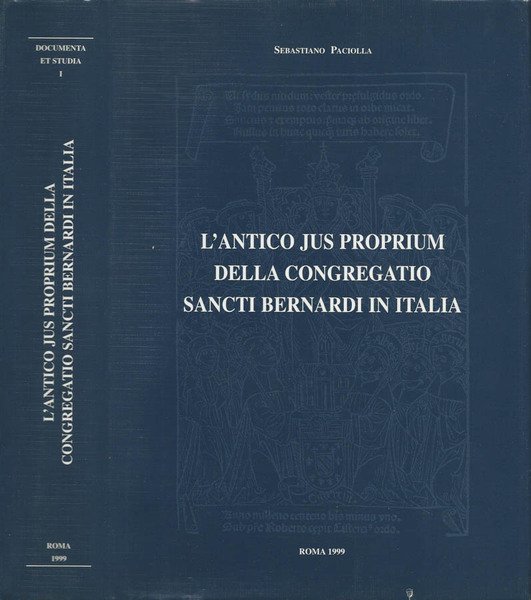 L'antico Jus proprium della congregatio Sancti Bernardi in Italia
