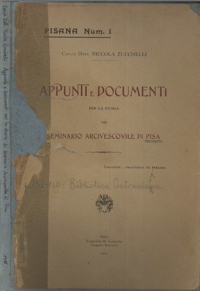 Appunti e documenti per la storia del seminario Arcivescovile di …