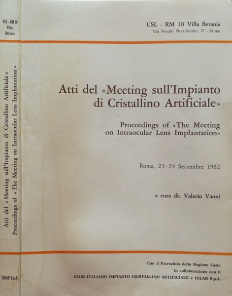 Atti del "Meeting sull'impianto di cristallino artificiale"