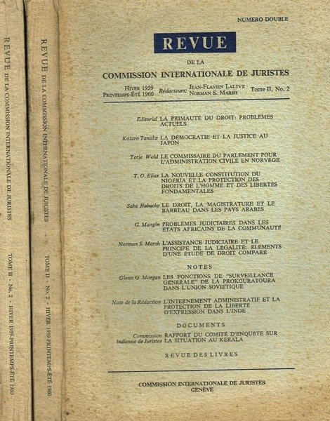 REVUE DE LA COMMISSION INTERNATIONALE DE JURISTES TOME II N.2