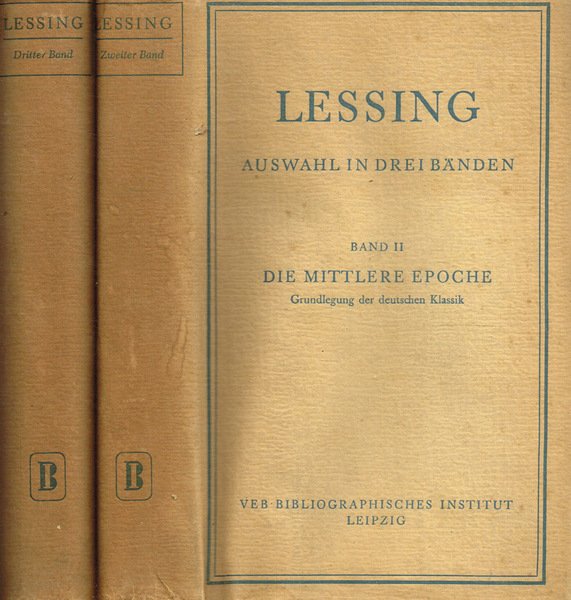 LESSING. AUSWAHL IN DREI BANDED. BAND II III
