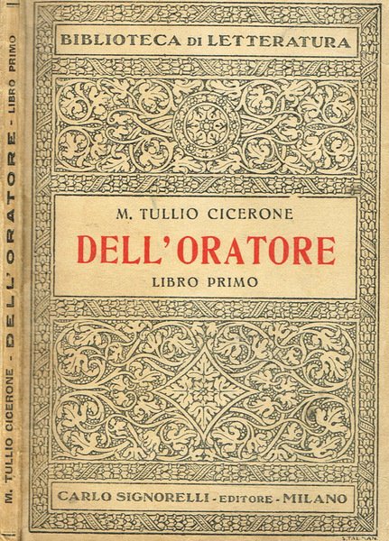 Dell'Oratore. Libro primo | Immagine principale
