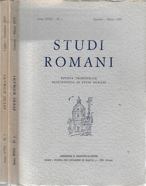 Studi romani anno 1970 N. 1, 3 | Immagine principale