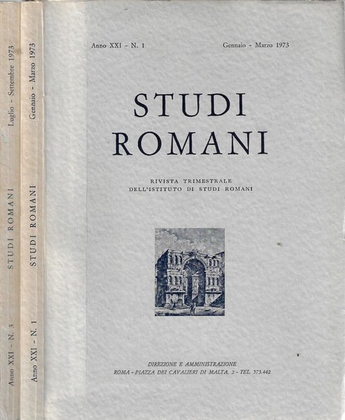 Studi romani anno 1973 N. 1, 3