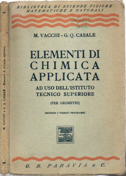Elementi di Chimica Applicata