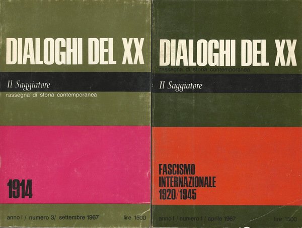 Dialoghi del XX rassegna di storia contemporanea Anno 1967-N° 1; … | Immagine principale