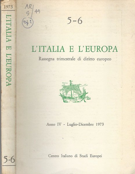 L'Italia e l'Europa Anno IV-N° 5-6 | Immagine principale