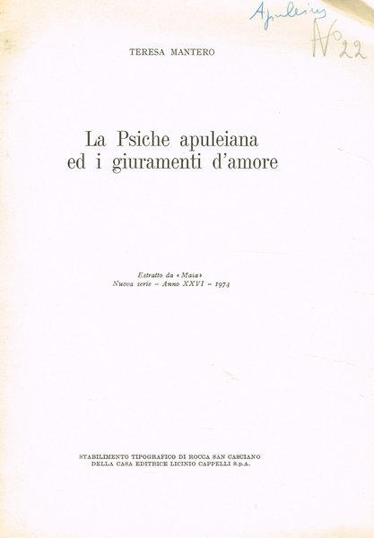 LA PSICHE APULEIANA ED I GIURAMENTI D'AMORE | Immagine principale