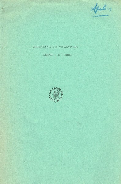 MNEMOSYNE, S.IV, VOL.XXVI, 1973