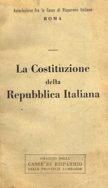La Costituzione della Repubblica Italiana